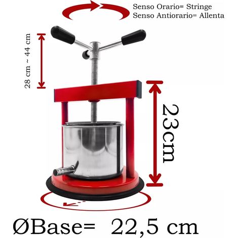 Torchietto Premitutto in Acciaio Inox e Alluminio – Vari Modelli 1.5L rosso