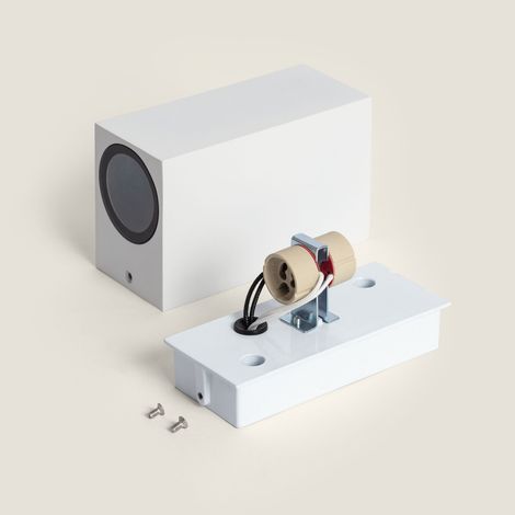 Applique da Parete per Esterni Alluminio Illuminazione Doppia Luce Miseno Bianco
