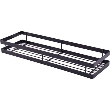 [NEVER USED]  Kitchen Spice Rack, Wall Mounted Spice Rack, Space Saving Spice Rack, Ideal for Kitchen Storage and Organization, 40×12×5.5 cm, Black (1/4)