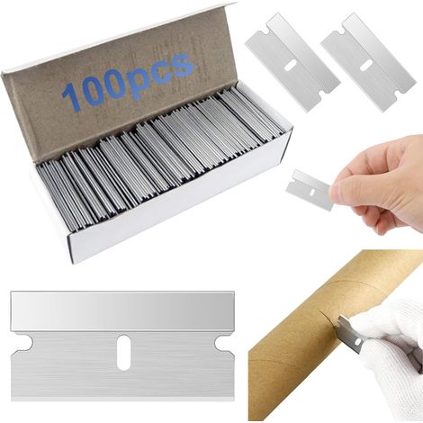 100pcs stainless steel single side scraper blade
