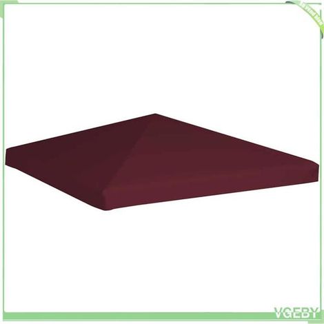 Toile de toit de chapiteau - FAFEICY - 46620 - 3x3 m - 310 g/m² - Bordeaux (1/5)