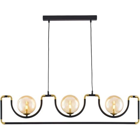 Lampada a sospensione moderna nero oro 3xG9 HANZA Jupiter (1/5)