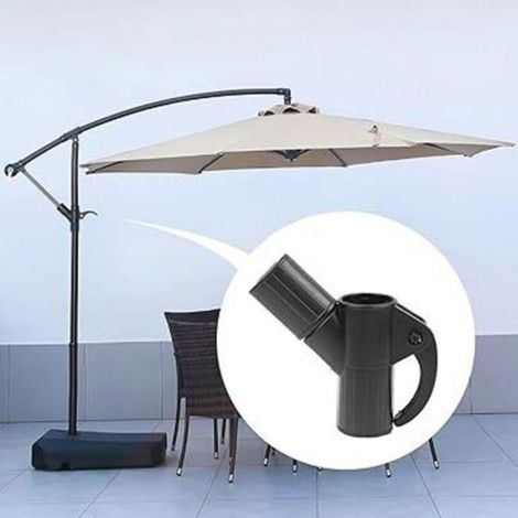 Support De Direction - Pour Parasol De Terrasse - Compatible Avec Parasols Suspendus Et À Colonne Centrale - Noir - 1 Pièce (1/4)