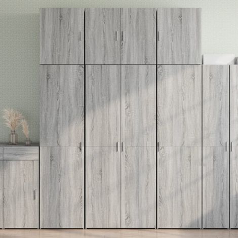 vidaXL Buffet haut sonoma gris 80x42,5x249 cm bois d'ingénierie