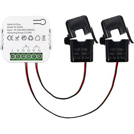 Tuya intelligent WiFi compteur énergie bidirection courant transformer moniteur application puissance 80A support alarm (1/5)