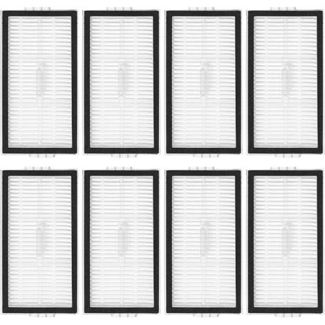 Paquete de 8 filtros HEPA para la aspiradora robot Roborock Saros 10R: repuesto con alta eficiencia de filtración.
