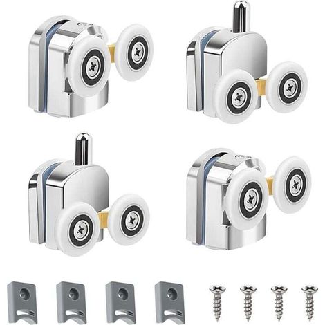 Türdichtungsprofil, Konfiguration von 4, zusätzliches 23 mm Rillenprofil, Widerstand und Geräuschdämpfung, für Türen mit einer Glasstärke von 4-6 mm (23 mm)