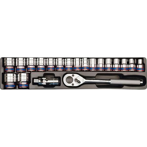KING TONY - Module douilles 1/2" 6 pans 20 pièces (1/5)