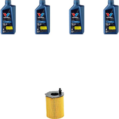 Kit filtro olio e 4L compatibile con Citroen C4 Picasso II 1.6 HDI 68kw dal 2013