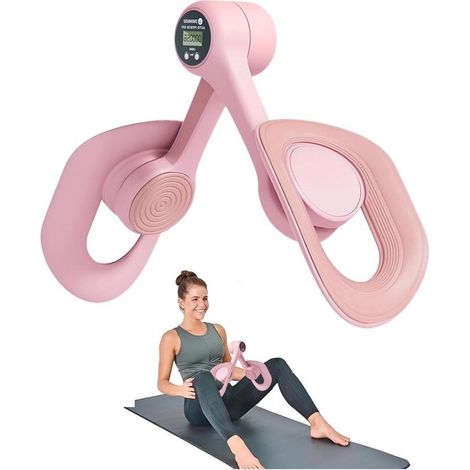 Entrenador de suelo pélvico para mujeres con contrapeso - Entrenador de muslos para fortalecer la musculatura interna, desarrollar músculo y para uso doméstico (rosa) (1/5)