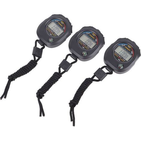 Chronomètre de sport 3 PCS Sports Stopwatch High Précision étanche 40mAh Sports Starwatch Timer pour courir le deco pack (1/4)