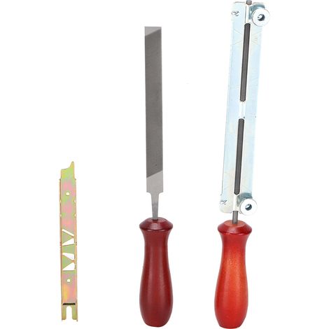 Kit de lime pour affûtage de chaîne tronçonneuse - Guide barre, jauge de profondeur, outil manuel - Set (1/5)