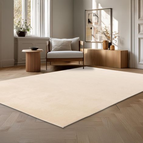 RELAX Tapis en tissu doux beige - 160x220 cm (1/5)