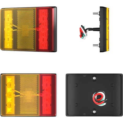 Quadratische LED-Rückleuchten für Lkw, Blinker, Anhängerbremsleuchten und hochleistungsfähige LED-Rückleuchten für Baumaschinen.
