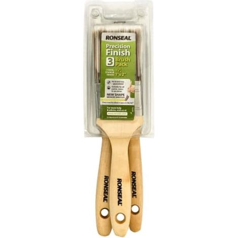 Ronseal Precision Finish Brush Pack 3