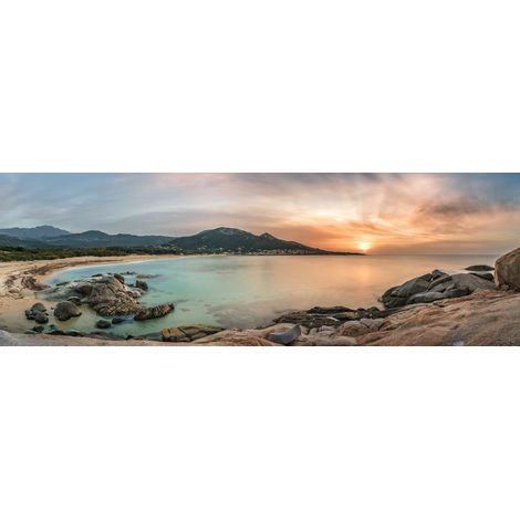 Tableau sur toile Algajola 30x97 cm - Impression sur Toile Murale Décorative - Image imprimée en HD sur Toile - Toile sur Châssis en Bois FSC - Fabriqué en France (1/4)