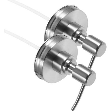 Distributrices à bouton poussoir en acier inoxydable - Lot de 2 (1/5)