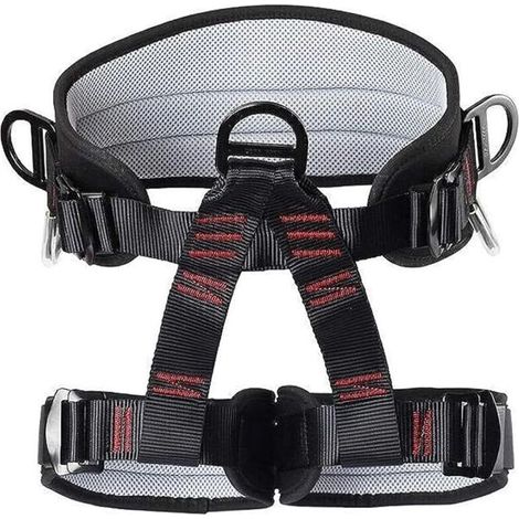 Climbing Harness, Adjustable Thickness, Widen Body Safety Harness, Polyester Tree Climbing Harness for Rock Rescue Fire (1/5)