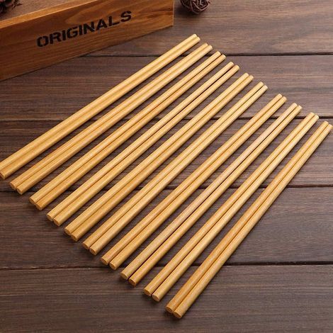 50 Paires De Baguettes En Bois De 26 Cm, Non Peintes, Non Cirées, Style Chinois Classique, Pour La Cuisine, Le Repas Et Les Nouilles Gastronomiques (1/4)