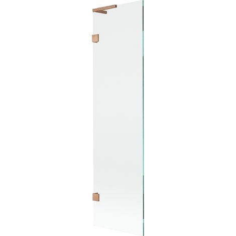 Mexen Lunar L paroi de baignoire 1 volet 50 x 150 cm, transparent, cuivre brossé - 897L-050-000-65-00 (1/5)