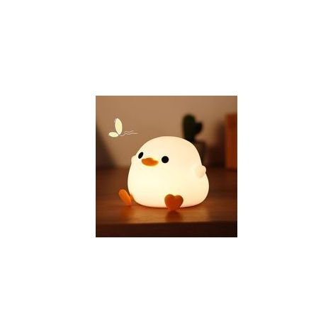 Enten-Nachtlicht, niedliche Entenlampe, weiches Silikon, einstellbare Helligkeit, Nachtlicht für Kinderzimmer, Touch-Steuerung, wiederaufladbar, geeignet für Jungen- und Mädchenzimmer sowie Wohnzimmer