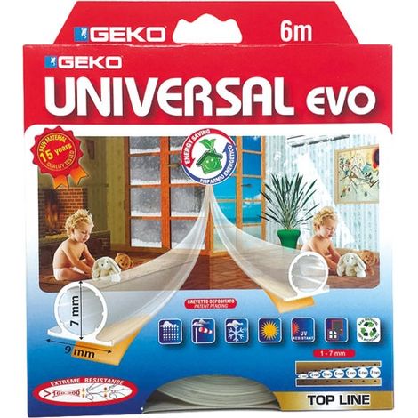 GEKO - Joint adhésif universel thermoplastique 9x7x6mm transparent