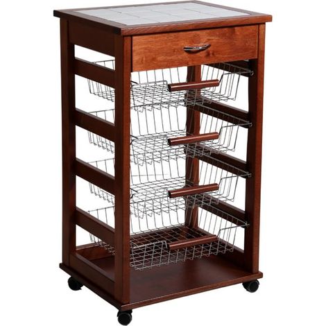 Carrello portafrutta Vesuvio ciliegio