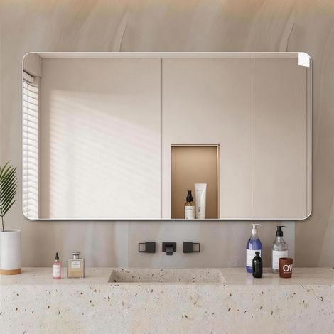 Miroir de salle de bain mural 60 x 100 cm Ce produit de haute qualité allie esthétique et fonctionnalité, s'intègre parf