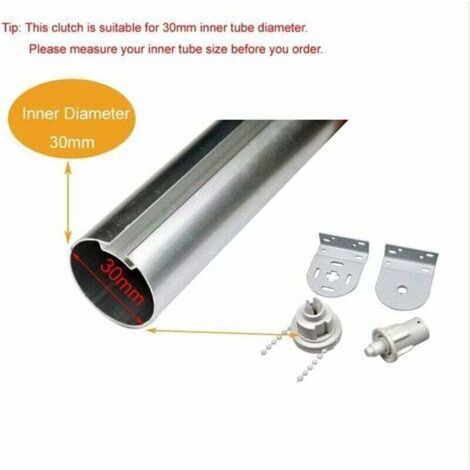 Kit per tenda a rullo da 32 mm, completo di frizione, catenella, staffa e connettore per catenella. (1/4)