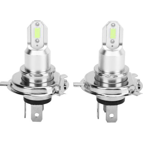 2 Ampoules LED H4 Moto 2600LM 110W Phare Avant Bleu Glace 8000K Éclairage Puissant Stable Voiture SUV Camion RV Lot de 2 (1/5)