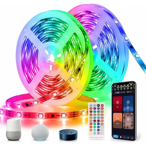 5m LED Ruban Dreamcolor, Bande LED Intelligente RGB Ruban LED Compatible avec Alexa Google Home APP Contrôle pour Fête Noël Décor pour Maison Cuisine Bar BLOW (1/5)