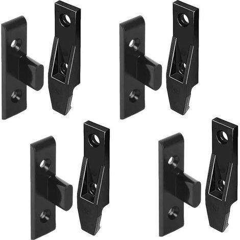 Charnière Connecteur de Panneau Planche de Meuble, Armoire, Placard - Diamètre de Vis 4 mm, Matériel Résistant -100 à +135 ° C - Fixation sans Verrouillage - Plastique -4 Pcs (1/3)