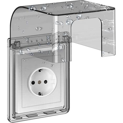 Lot de 86 cache-prises étanches, résistants aux éclaboussures, autocollants pour interrupteurs, pour salle de bain et cuisine. (1/5)