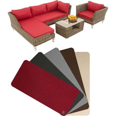 Set di 8 copricuscini Moss rosso rubino