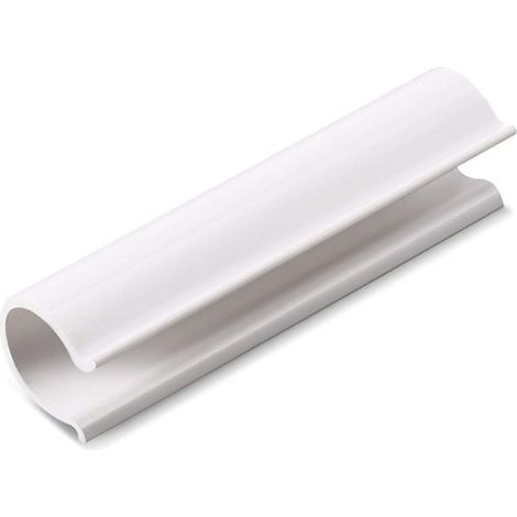 Lot de 32 pinces blanches à encliquetage pour tuyaux PVC, serre tunnel, voile de protection, abri anti-oiseaux, 6 cm, adapté aux tubes de 3 mm (1/5)