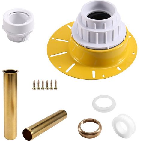 Pour Kit D'Installation de Baignoire Autoportante avec Tuyau Blanc et Tuyaux en Laiton (1/2)