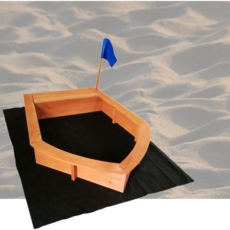Bac à Sable En Forme De Bateau, En Bois. De Longueur De 150 cm. (1/5)