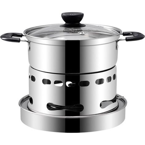 Poêle à alcool d'extérieur en acier inoxydable, avec Pot, brûleur Portable, antirouille, Anti-corrosion, cuisson, Barbecue, Camping, randonnée, pique-nique (1/5)