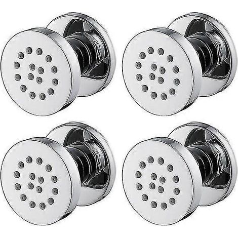 Pommeau de douche spa à jets massants pour le corps, chromé, lot de 4 (1/5)