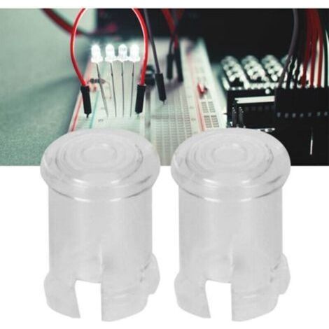 Cappuccio trasparente per lampada a diodo LED da 5 mm, cappuccio guida luce, copertura protettiva, cappuccio trasparente per lampada a LED (100 pezzi venduti) (1/4)