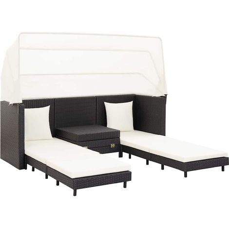 Maison Exclusive - Ausziehbares 3-Sitzer-Schlafsofa mit Dach Poly (1/5)