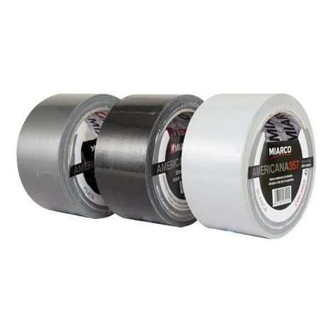 MIARCO cinta american.38x10gris mini , La cinta americana de tela P-665 de MIARCO es una cinta adhesiva de tela laminada con vinilo impermeable y adhesivo caucho sintético. Se trat