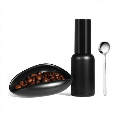 Set mit Dosierflaschen für Kaffeebohnen und Sprühdüse für French-Press-Kaffeemaschinen, schwarz (1/5)