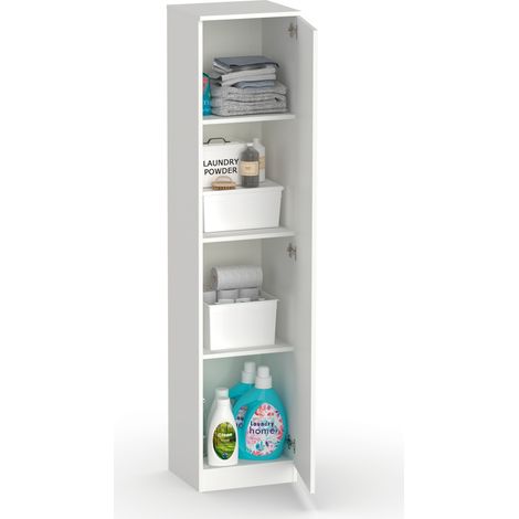 Armario multiusos Tibet acabado blanco mate, 40 cm(ancho) 180 cm(altura) 35 cm(fondo) (1/5)