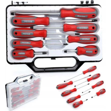 Set di cacciaviti a taglio e a croce, 8 pezzi, KD10252, in una custodia Kraft & Dele. (1/5)