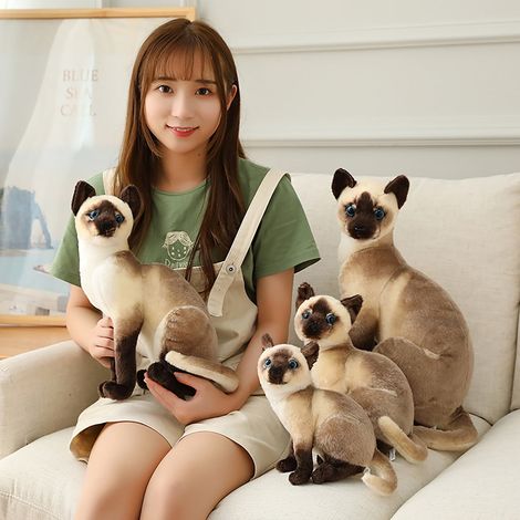Chat En Peluche - 30 cm - Fourré Haute Densité - Pour Décoration Intérieure Bureau Voiture - Jouet Pour Enfants À Partir De 3 Ans - 1 Pièce (1/4)