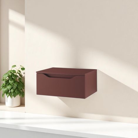 Cassetto bagno sospeso 60 cm GIGLIO Ruggine Opaco (1/5)
