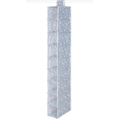 Étagère à suspendre 9 niveaux Vicky bleue - COMPACTOR - 15 x 30 x H.128 CM - Bleu gris (1/5)