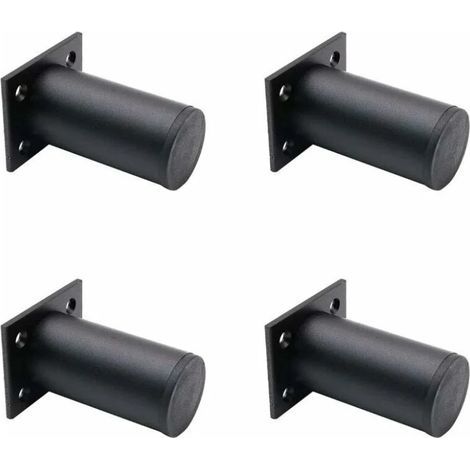 (Silver) 4 Matte Furniture Legs, 80mm Aluminum, TV Cabinet Legs, Suitable for Cabinet Coffee Tables, Furniture Sofa Support Legs