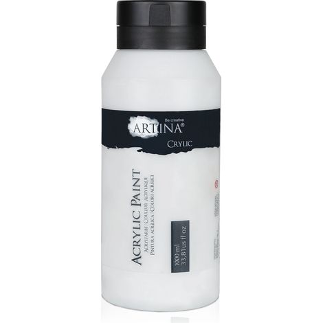 Artina Colore Acrilico per Pittura 1000 ml	Bianco di titanio